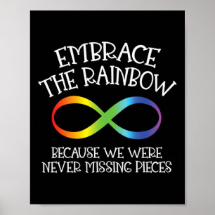 Poster Consciência do Autismo Abrace o Infinito do Arco-í