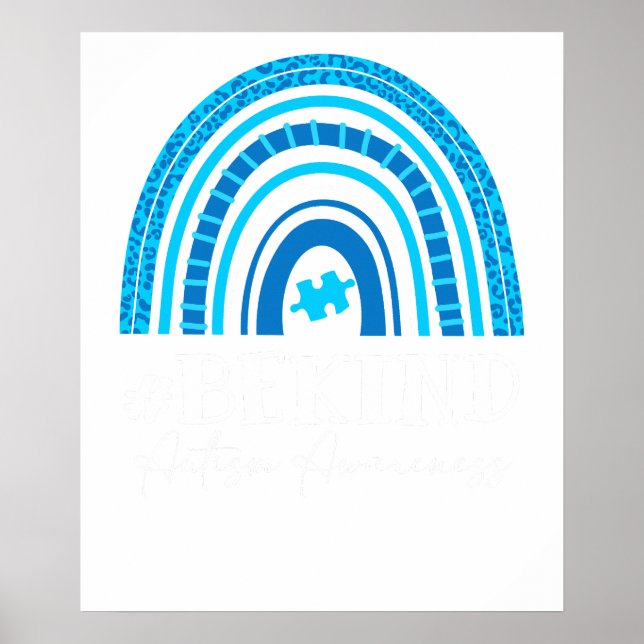Poster consciência do autismo arco-íris sejabom (Frente)