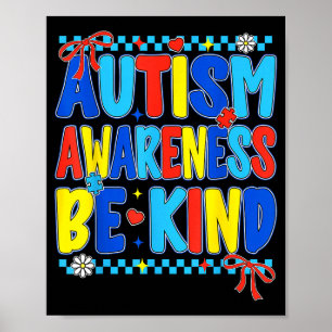 Poster Consciência do autismo elegante seja gentil para m