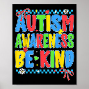 Poster Consciência do autismo elegante seja gentil para m