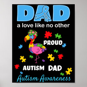 Poster Consciência do Autismo Pai Amor Orgulhoso Autismo