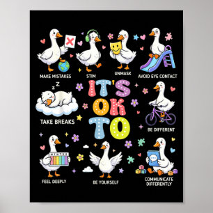 Poster Consciência do Autismo Para Ser Diferente Silly Go