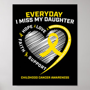 Poster Consciência Do Cancer Da Infância Em Memória Da Mi