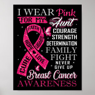 Poster Consciência Do Cancer De Mama Que Visto Rosa Para