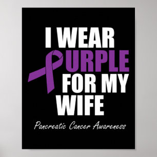 Poster Consciência do câncer de pâncreas Eu Visto Roxo Pa