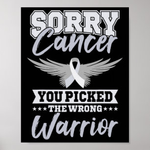 Poster Consciência do cancer Desculpe Cancer Que Você Eng