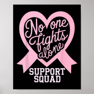 Poster Consciência do Cancer Mama Ninguém Luta Sozinho