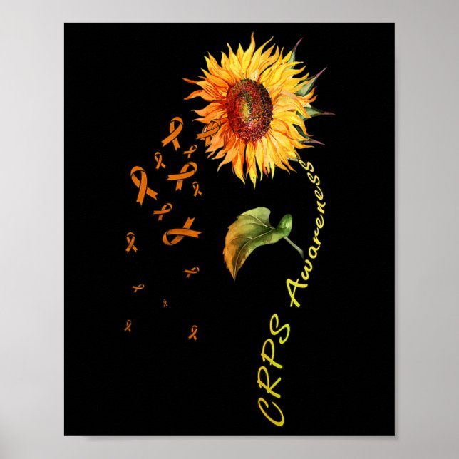Poster Consciência do Crps Camisetas de girassol (Frente)