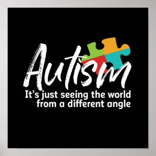 Poster Consciência e apoio do autismo para crianças