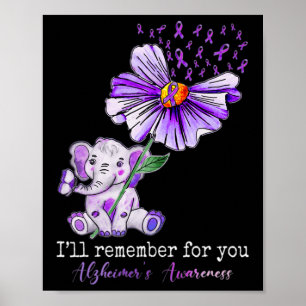 Poster Consciência Elefante Fofo Eu Vou Lembrar Por Você