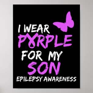 Poster Consciência Epilepsia Eu visto Roxo para a Manteig