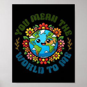 Poster Consciência sobre mudanças climáticas no dia da Te