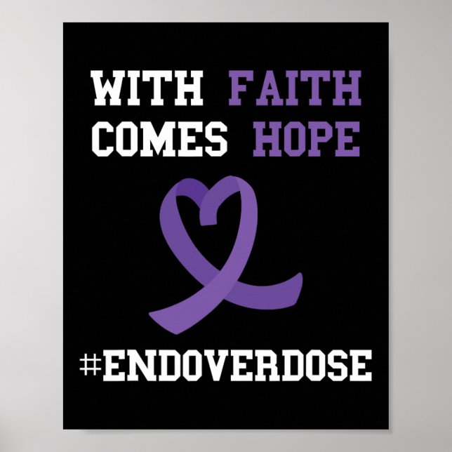 Poster Consciência sobre Overdose Com Fé Vem Esperança Ro (Frente)