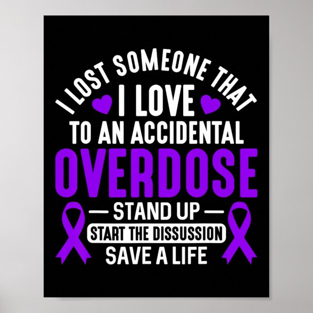 Poster Consciência sobre Overdose Perdi Alguém que Amo Ri (Frente)