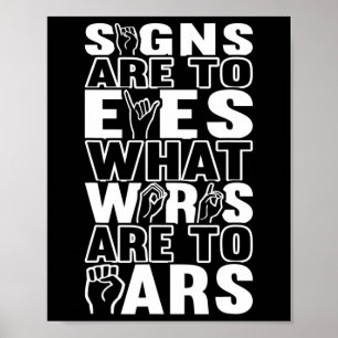 Poster Consciência sobre Surdos Língua de Sinais American