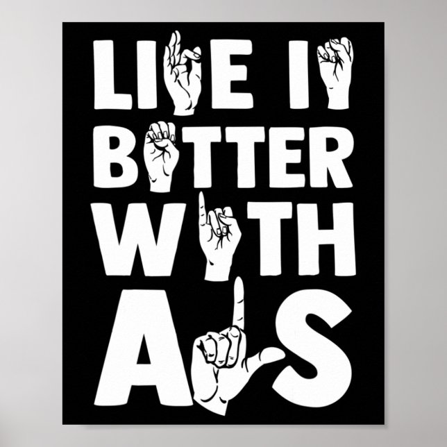 Poster Consciência Surda em ASL e Língua de Sinais 2  (Frente)