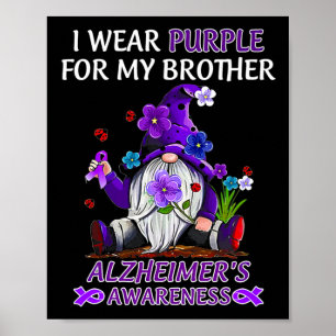 Poster Consciencialização Heimerheimer Eu Uso Roxo Pelo M