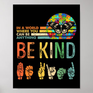 Poster Consciente do Autismo Gentil Mãe Professora Gentil