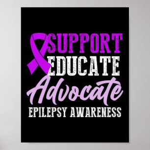 Poster Conscientização da Epilepsia Guerreiro Epilético S