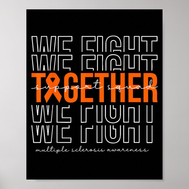Poster Conscientização da Esclerose Múltipla Luta Juntos (Frente)