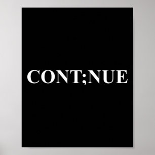 Poster Conscientização da Saúde Mental Ponto e Vírgula Co