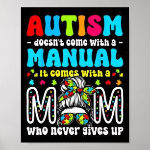 Poster Conscientização do Autismo 2025 Não Vem Com Um Man