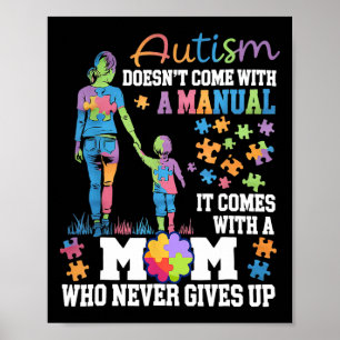 Poster Conscientização do Autismo 2025 Não Vem Com Um Man