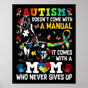 Poster Conscientização do Autismo 2025 Não Vem Com Um Man