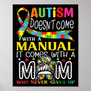 Poster Conscientização do Autismo 2025 Não Vem Com Um Man