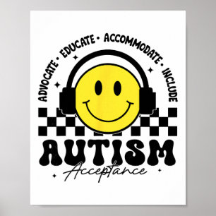 Poster Conscientização do Autismo Aceitação Educação Espe