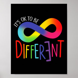 Poster Conscientização do Autismo É Ok Ser Diferente Acei