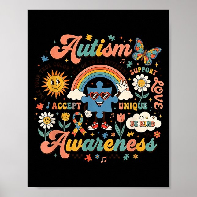 Poster Conscientização do Autismo É Ok Ser Diferente Apoi (Frente)