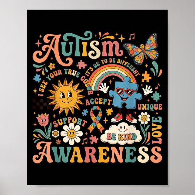 Poster Conscientização do Autismo É Ok Ser Diferente Apoi (Frente)