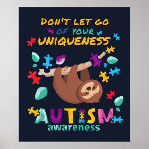 Poster Conscientização do Autismo não deixa escapar su