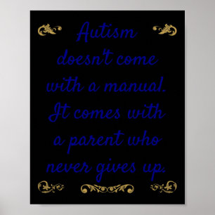 Poster Conscientização do Autismo O Autismo Não Vem Com U