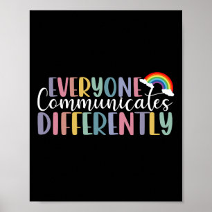 Poster Conscientização do Autismo Todos Comunicam de Form