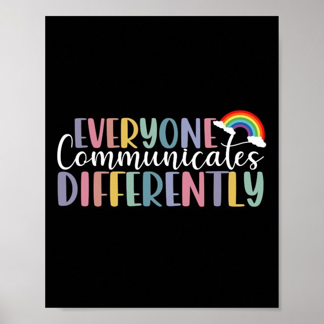 Poster Conscientização do Autismo Todos Comunicam de Form (Frente)