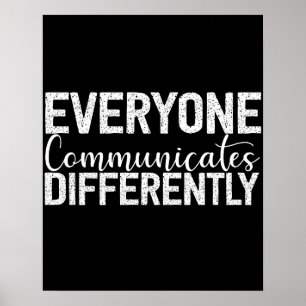 Poster Conscientização do Autismo Todos Comunicam de Mane
