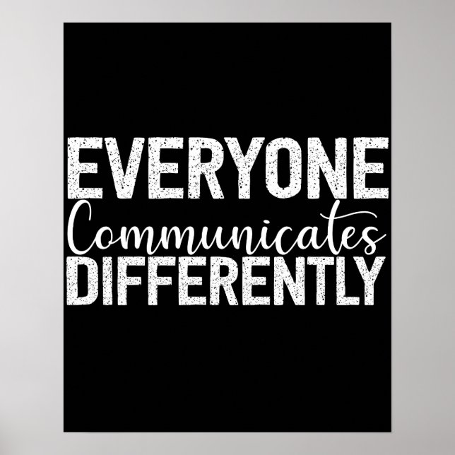 Poster Conscientização do Autismo Todos Comunicam de Mane (Frente)