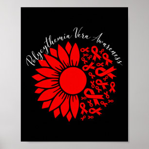 Poster Conscientização do Sol Vermelho da Policitemia Ver
