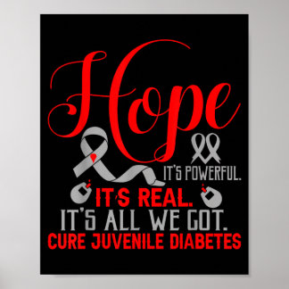 Poster Conscientização sobre a cura da diabetes juvenil