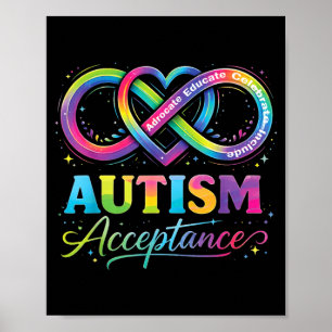 Poster Conscientização sobre Autismo Aceitação Educação E