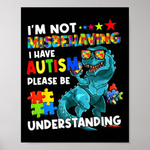 Poster Conscientização sobre Autismo Não Estou Me Comport