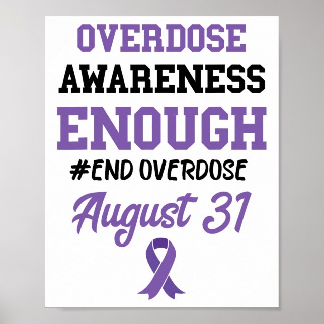 Poster Conscientização sobre Overdose Acabe com a Overdos (Frente)