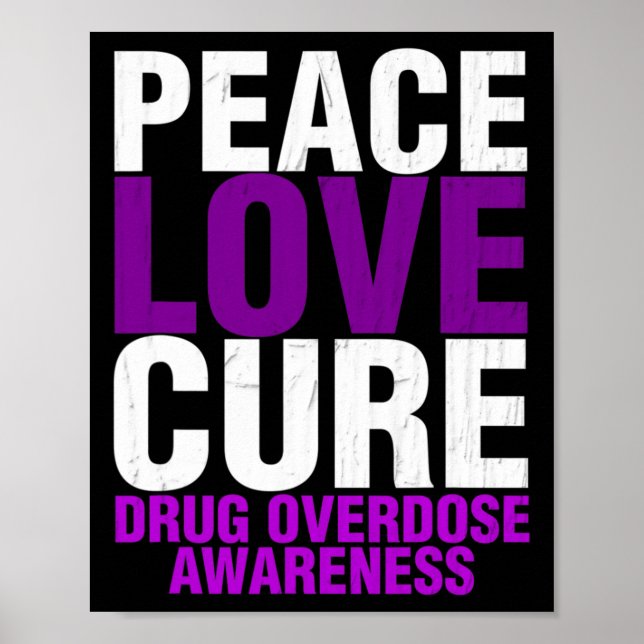 Poster Conscientização sobre overdose de drogas masculina (Frente)
