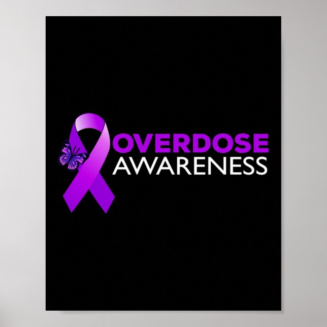 Poster Conscientização sobre overdose eu uso roxo  (Frente)