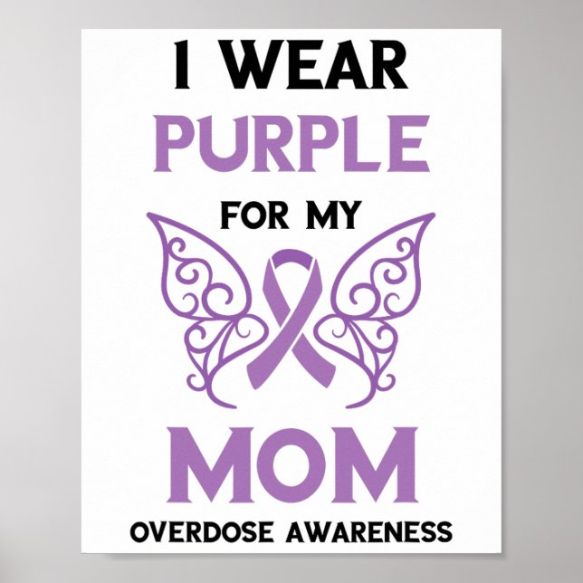 Poster Conscientização sobre overdose para minha mãe Mês  (Frente)