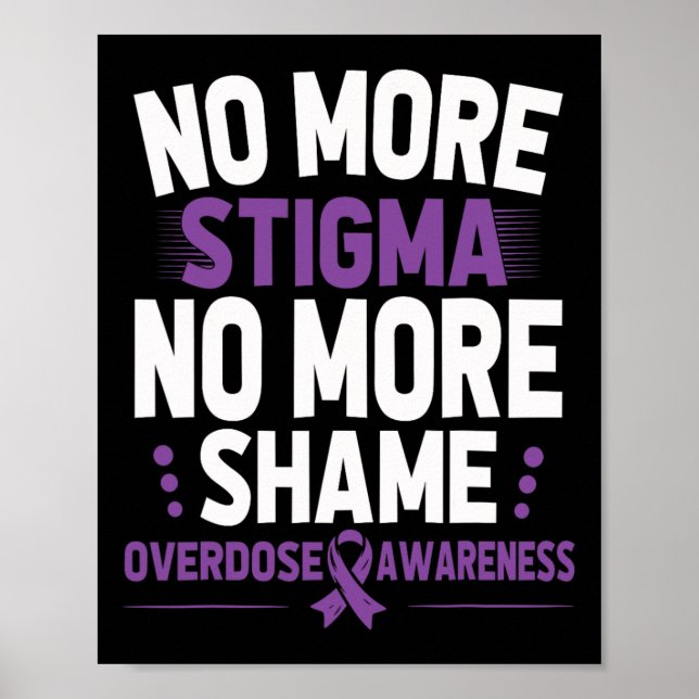 Poster Conscientização sobre overdose, sem mais estigma,  (Frente)