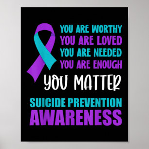Poster Conscientização sobre Prevenção do Suicídio 