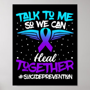 Poster Conscientização sobre Prevenção do Suicídio 988 Su